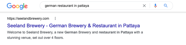 german restaurant pattaya google rankings