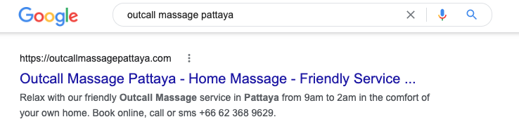 outcall massage pattaya google results